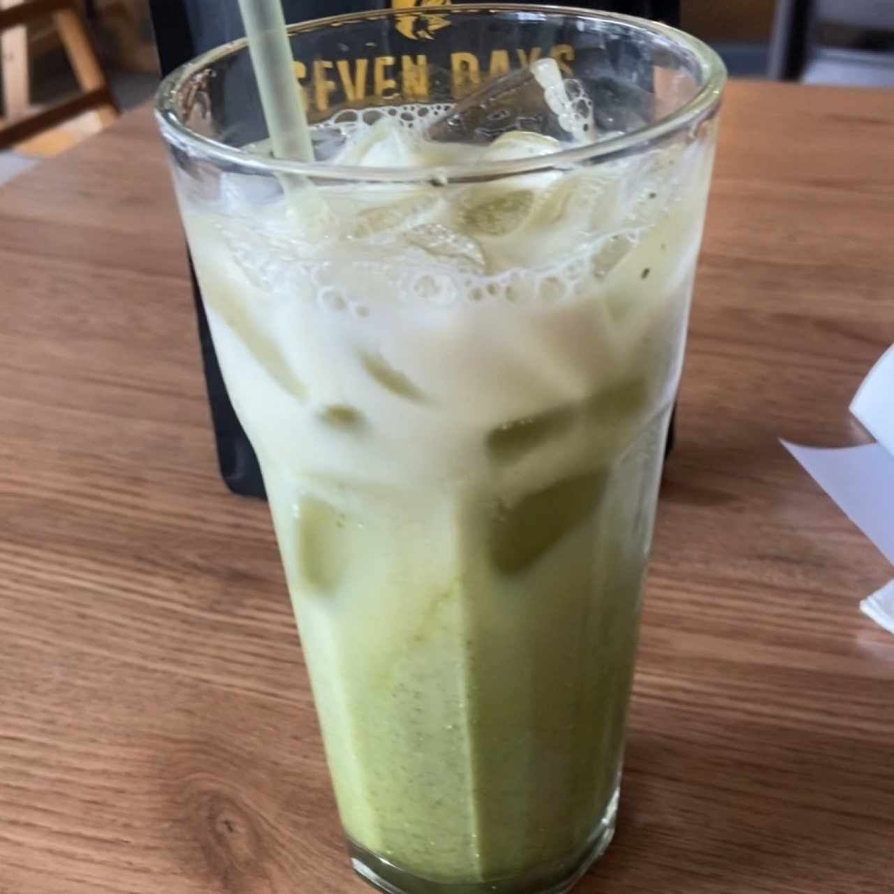 Iced matcha latte 