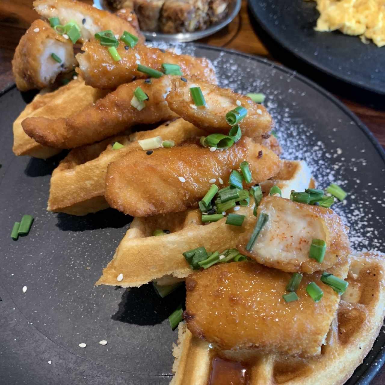 Chicken and waffles