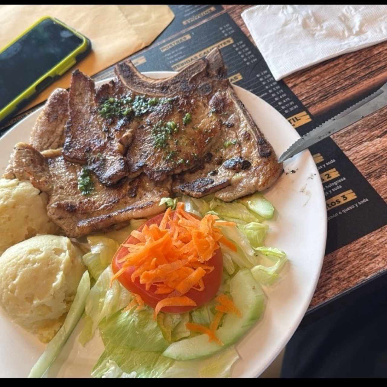 Carnes - Chuleta al grill