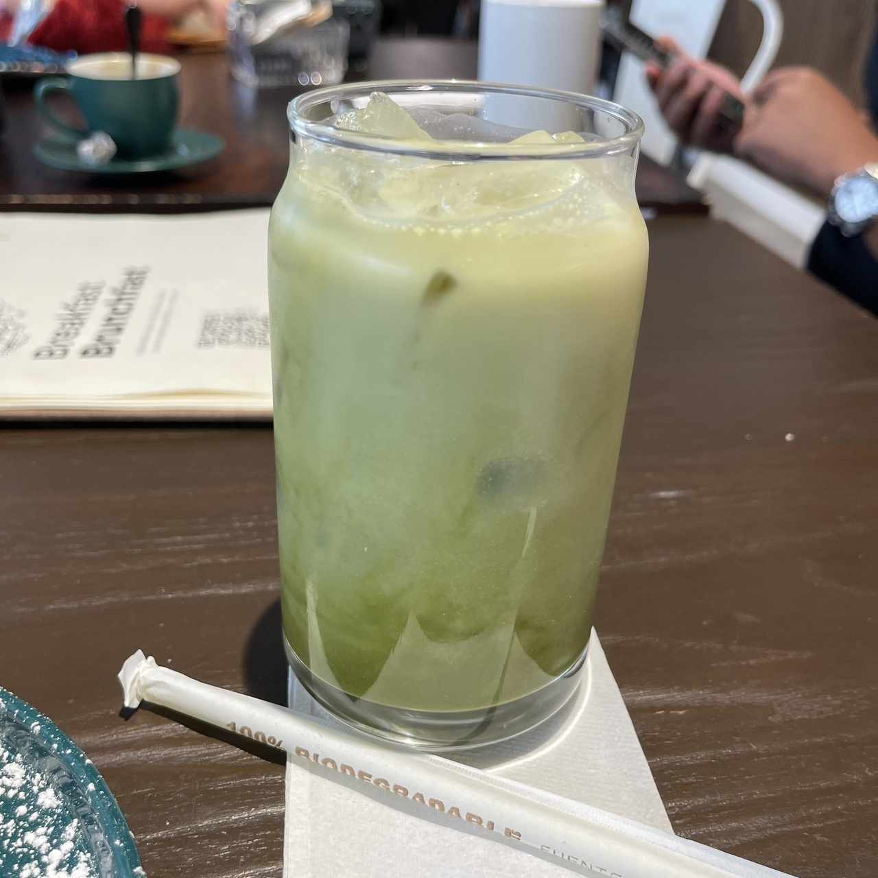 Iced matcha latte