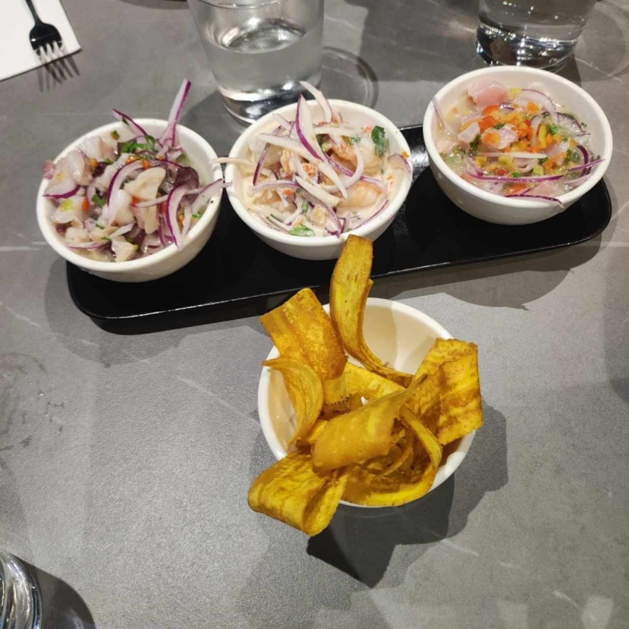 Trío de ceviche 