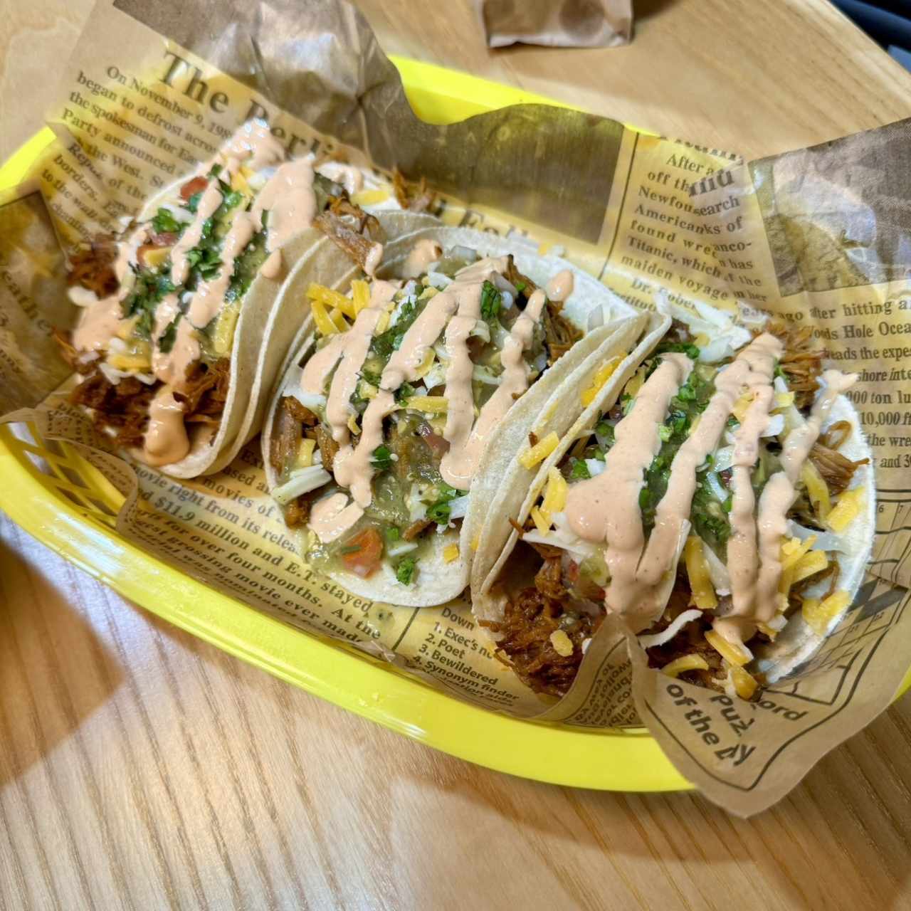 Menú - 3 Tacos