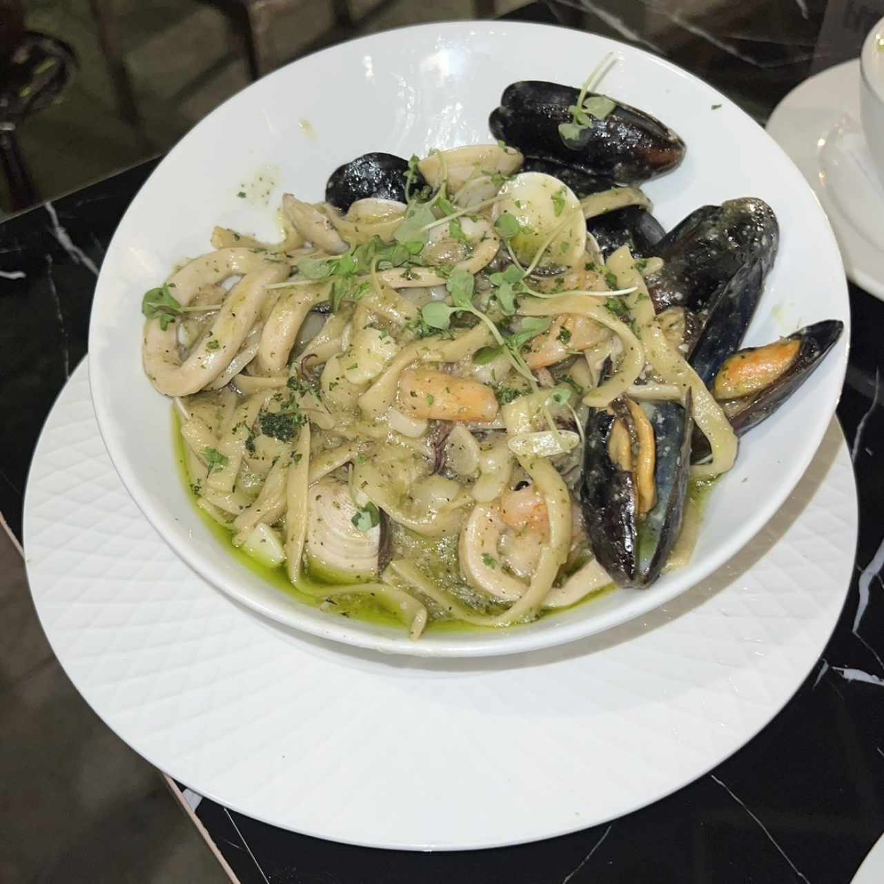 Fetuccini frutti di mare al oleo