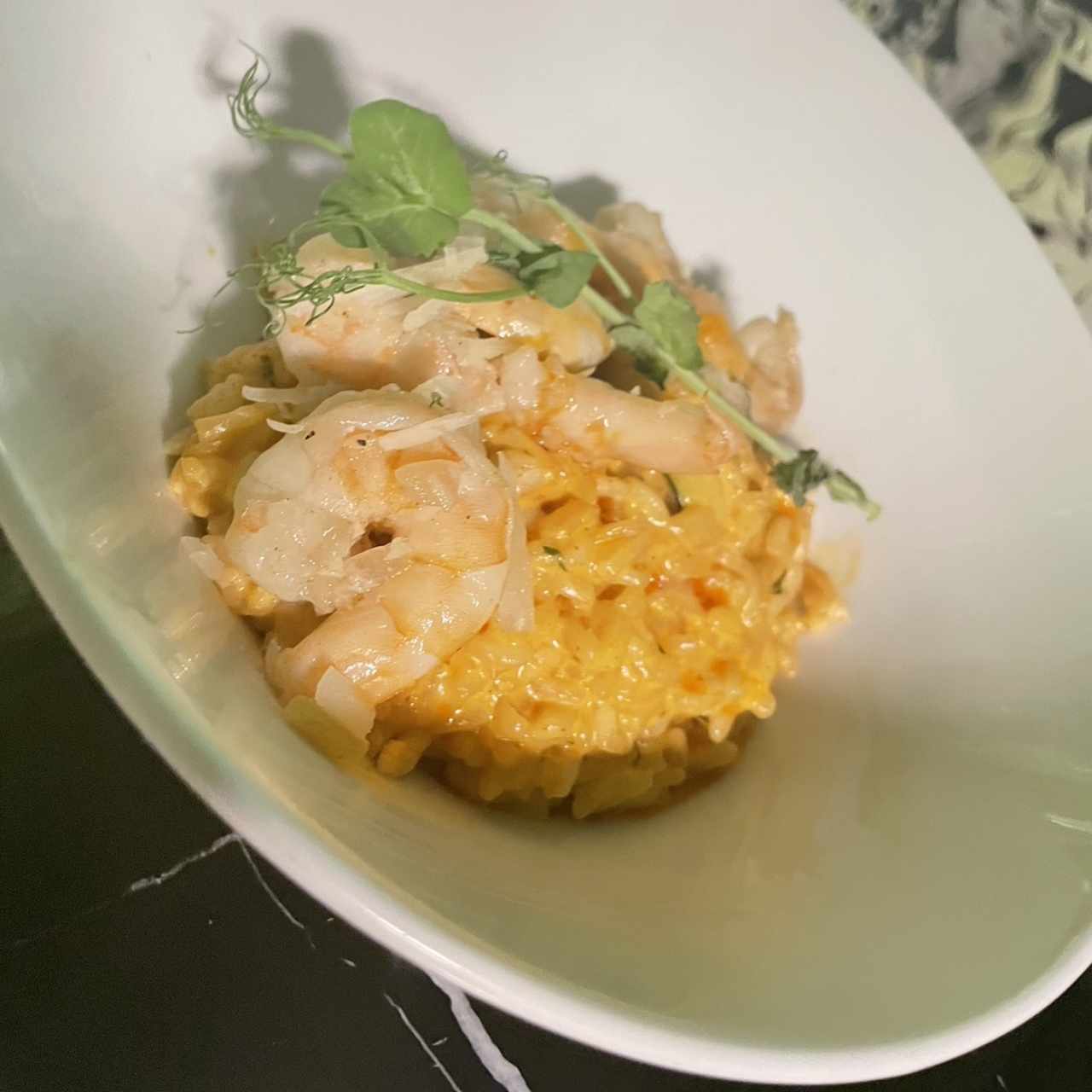 Risotto de camarones