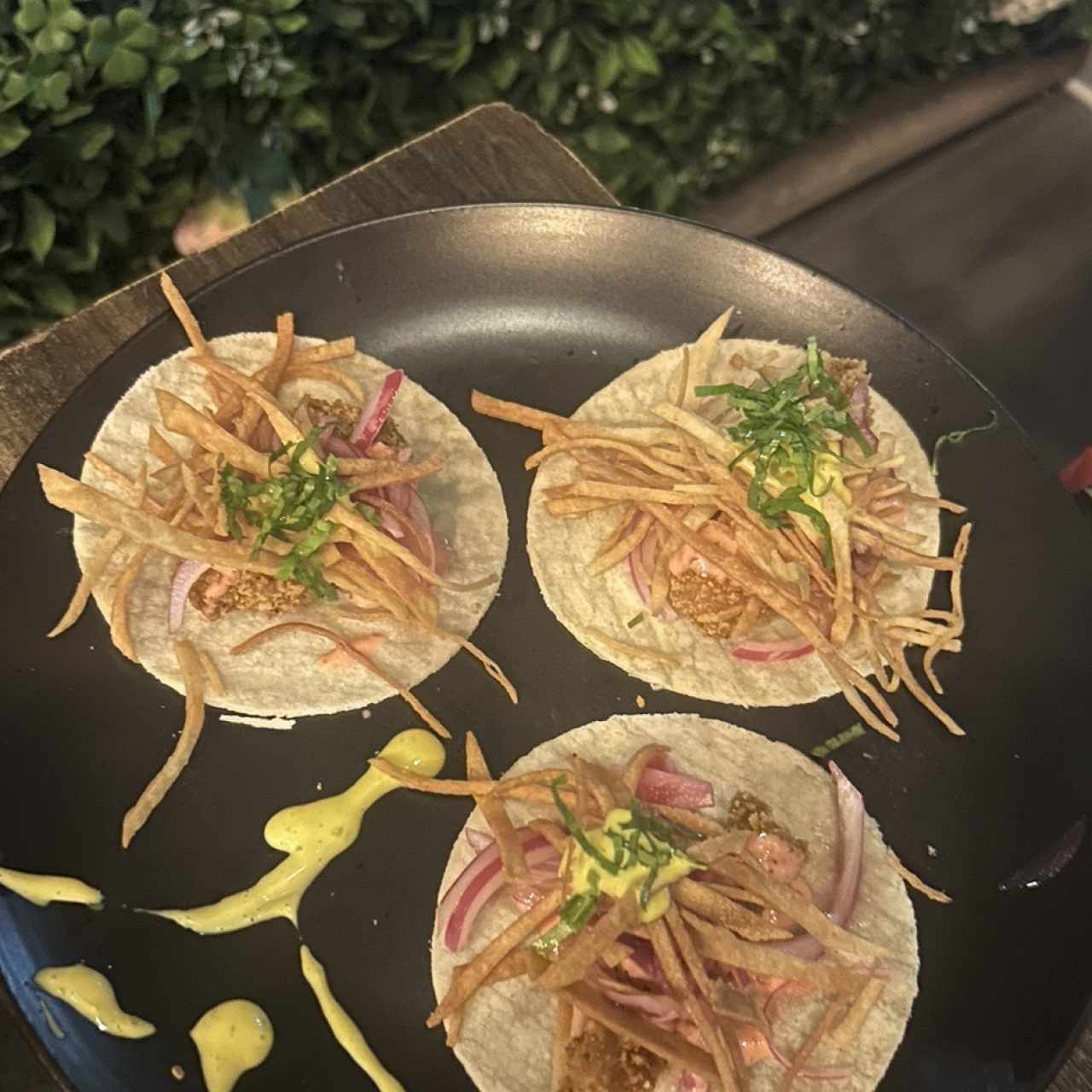 Tacos de Pescado con picante de Ciruela traqueadora (3 unid)