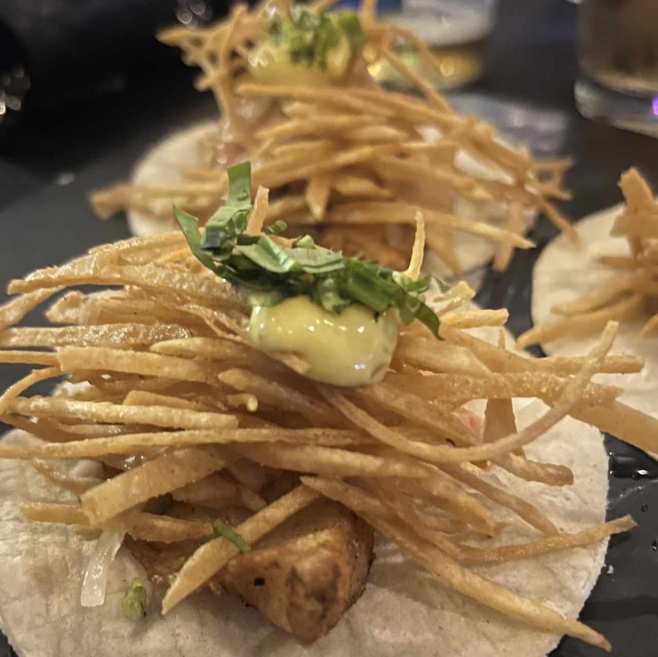 Tacos de Pescado con picante de Ciruela traqueadora (3 unid)