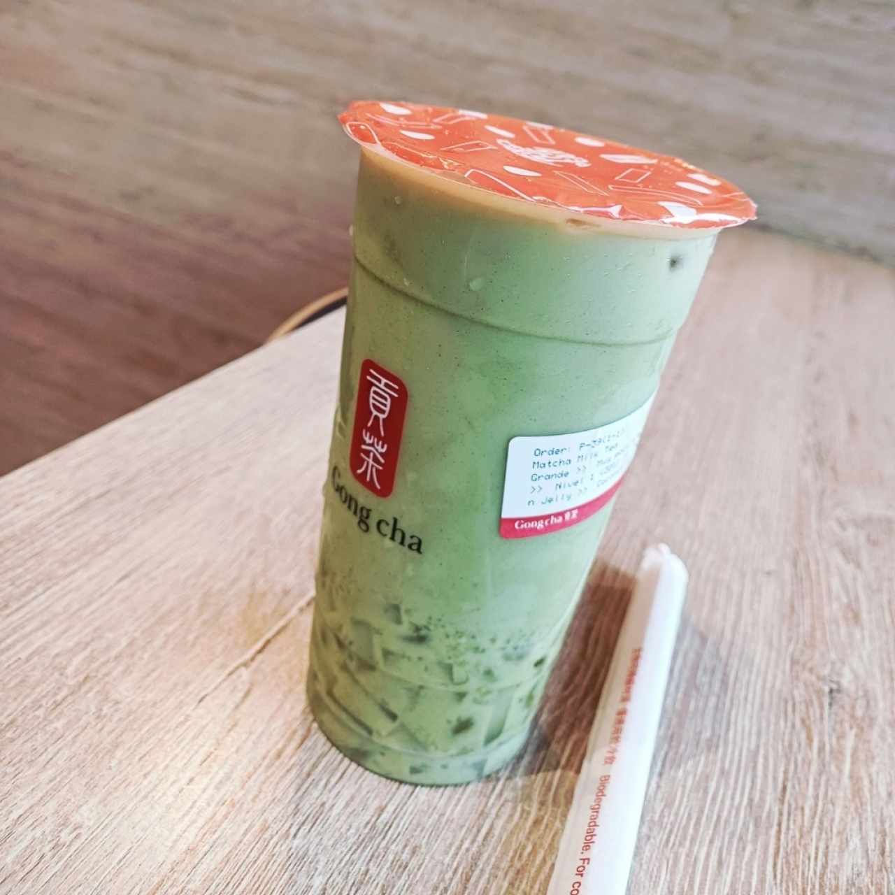 Matcha tea with milk