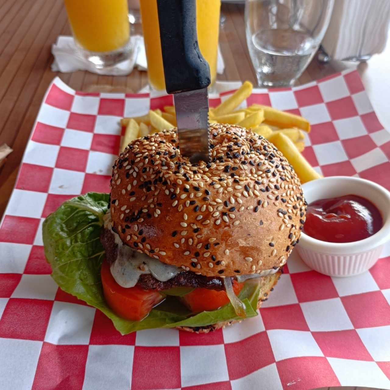 hamburguesa leños