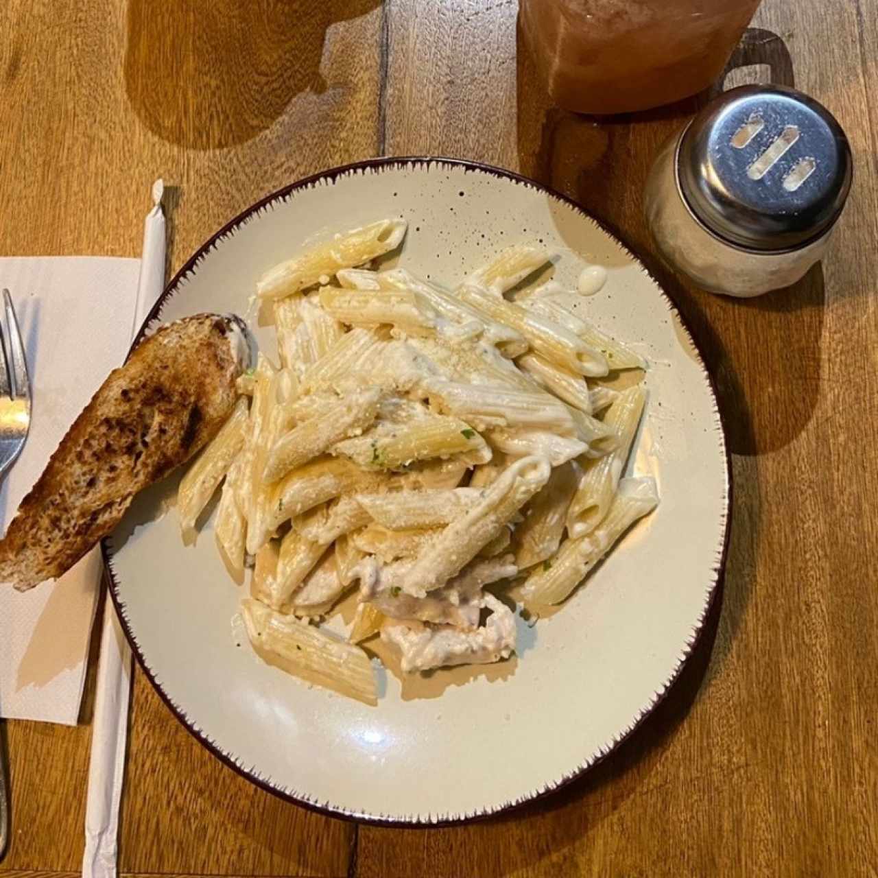 penne con salsa blanca