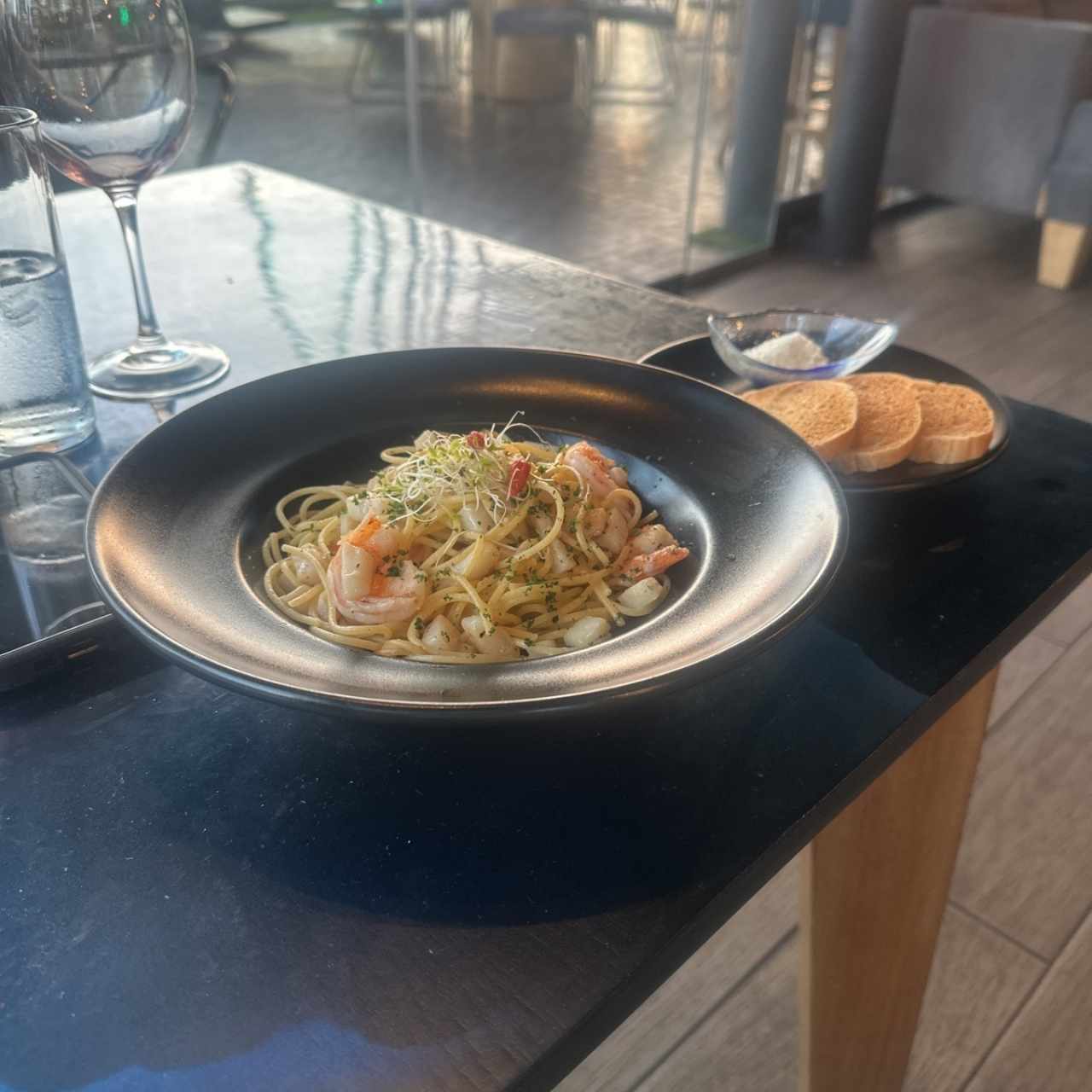 Spaghettini cin mariscos 