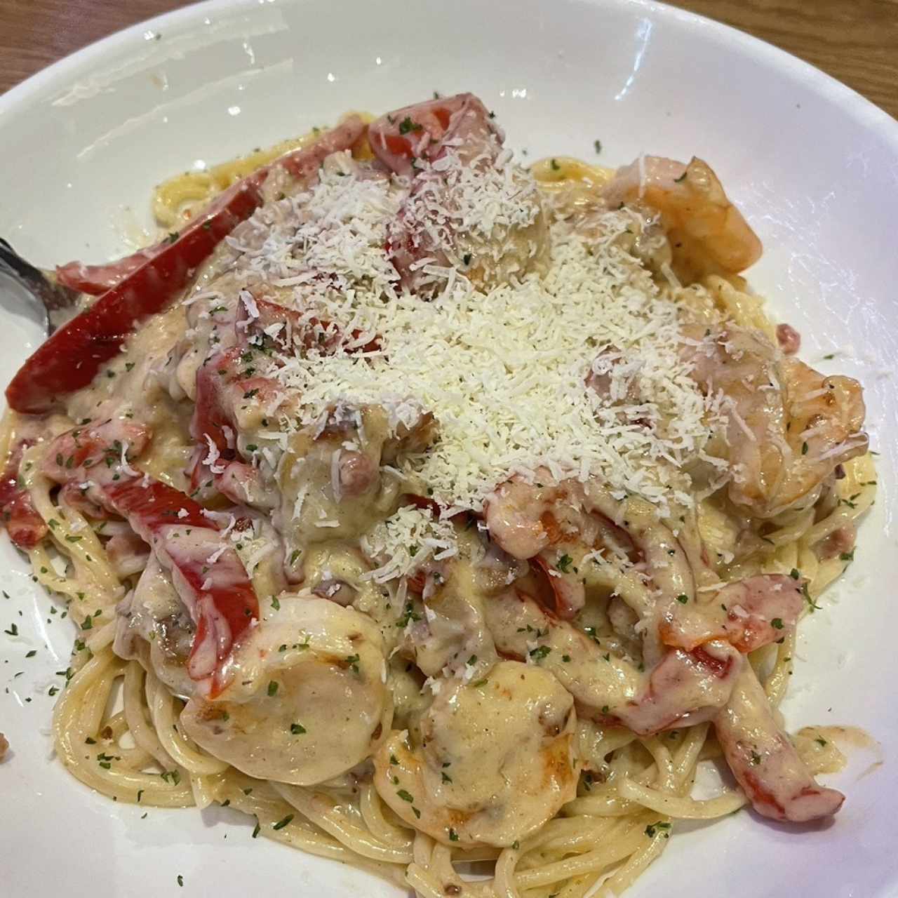 Chicken & Shrimp Carbonara