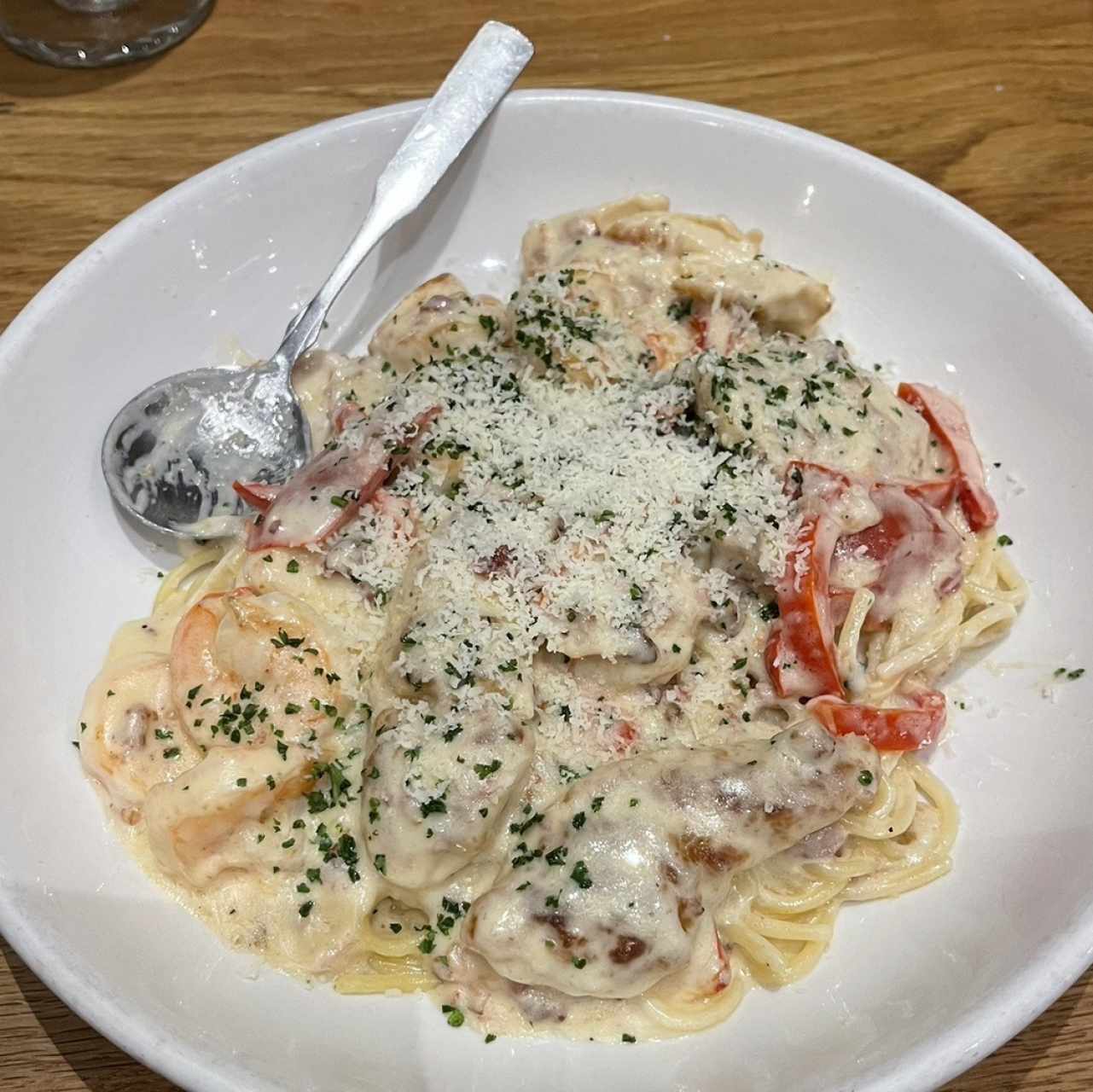 Chicken & Shrimp Carbonara