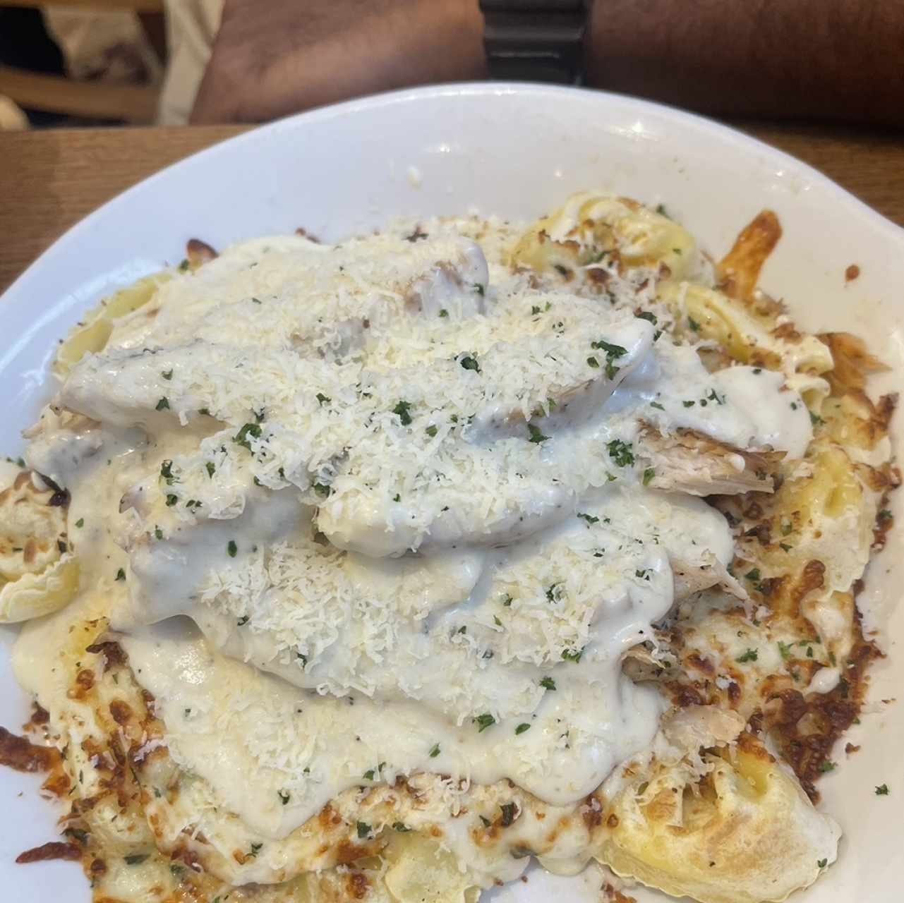 Asiago Tortelloni Alfredo With Grilled Chicken