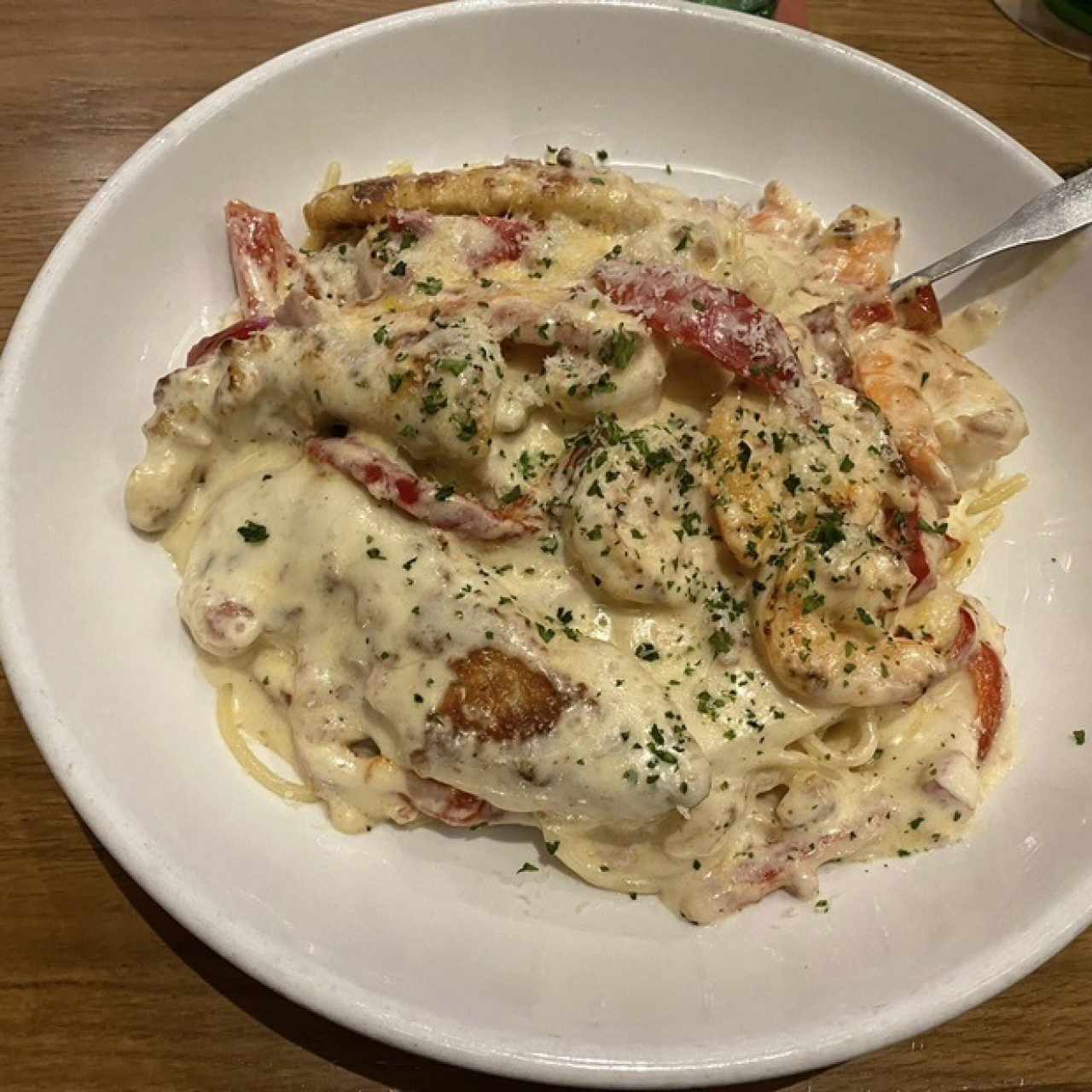 Chicken & Shrimp Carbonara