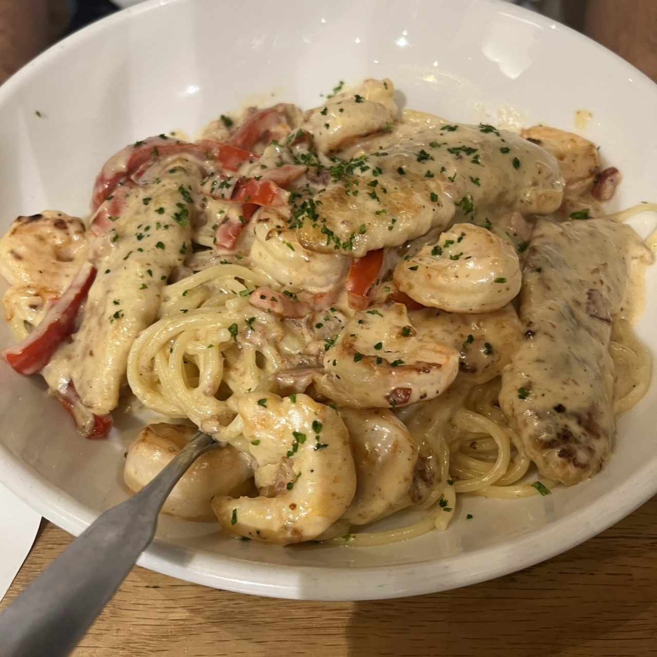 Chicken & Shrimp Carbonara