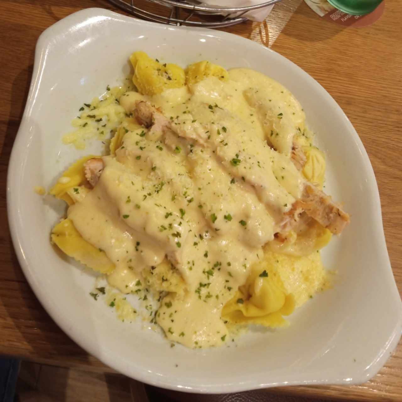 Asiago Tortelloni Alfredo With Grilled Chicken