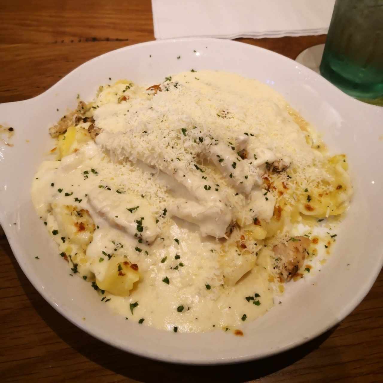 Asiago Tortelloni Alfredo With Grilled Chicken