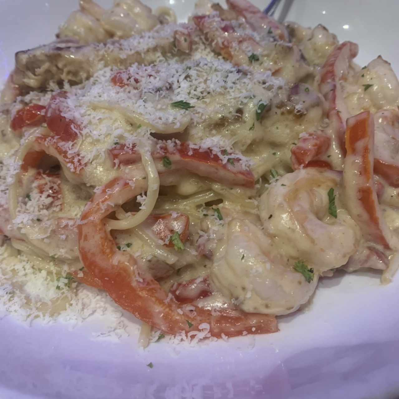 Chicken & Shrimp Carbonara