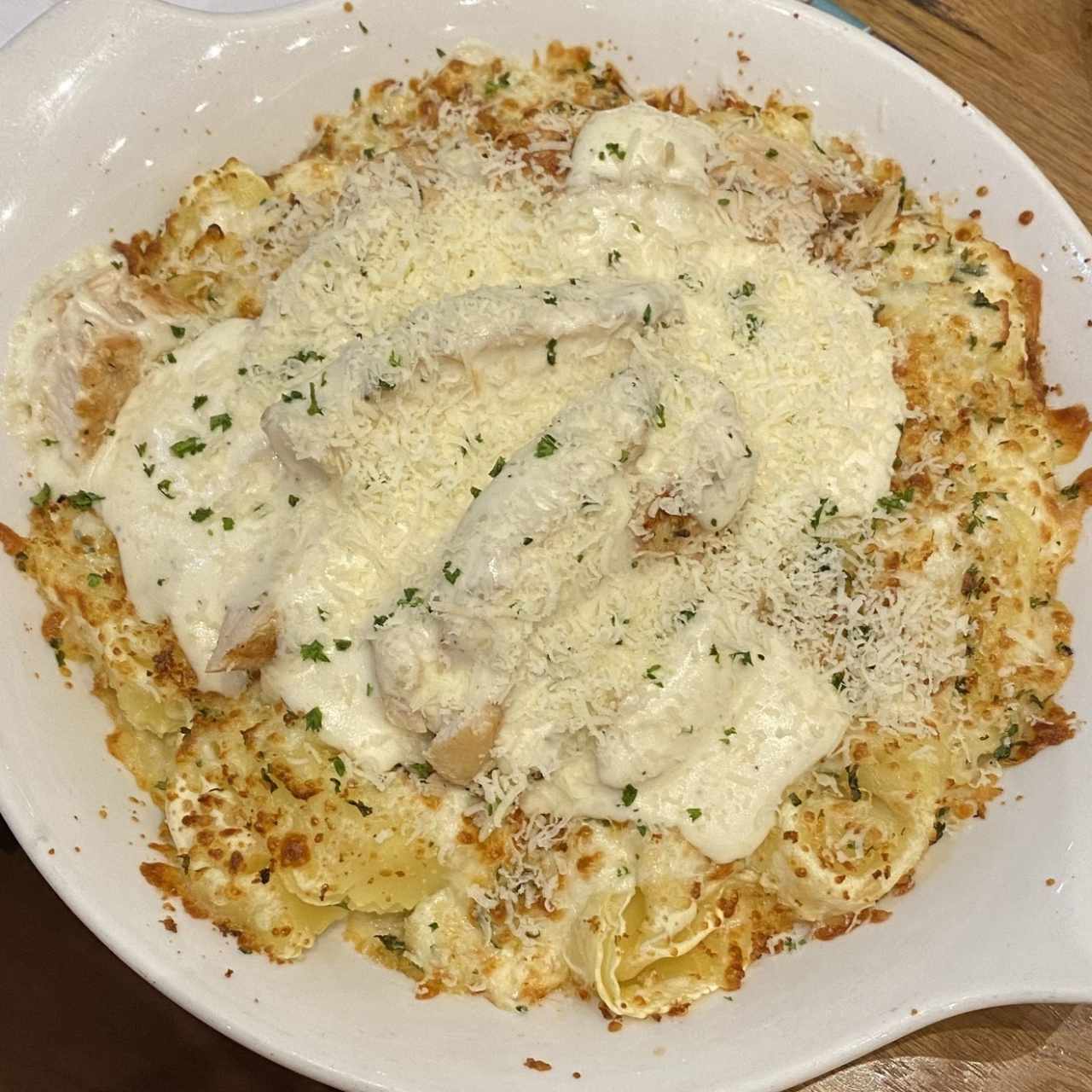 Asiago Tortelloni Alfredo With Grilled Chicken