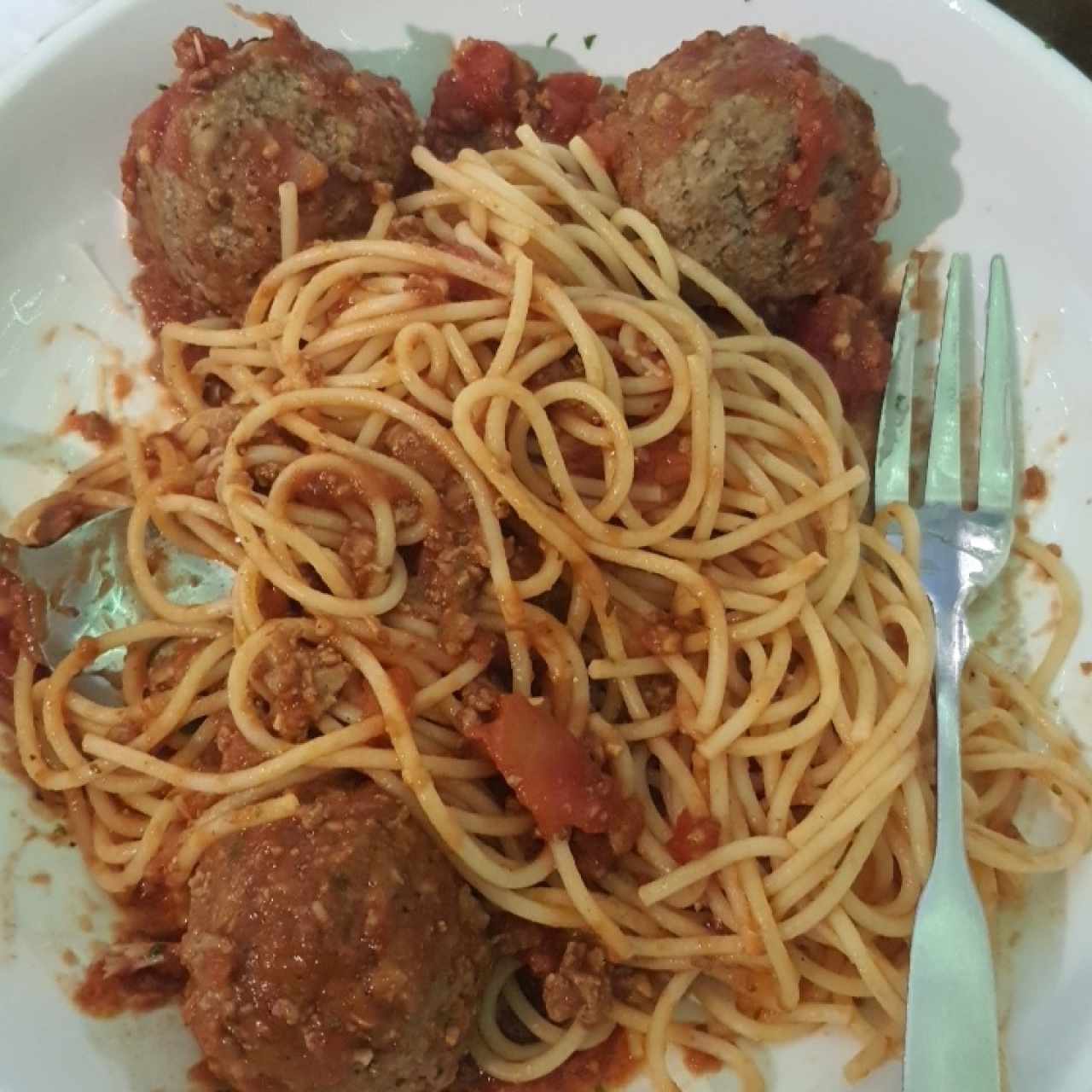 spaguetti in meatballs