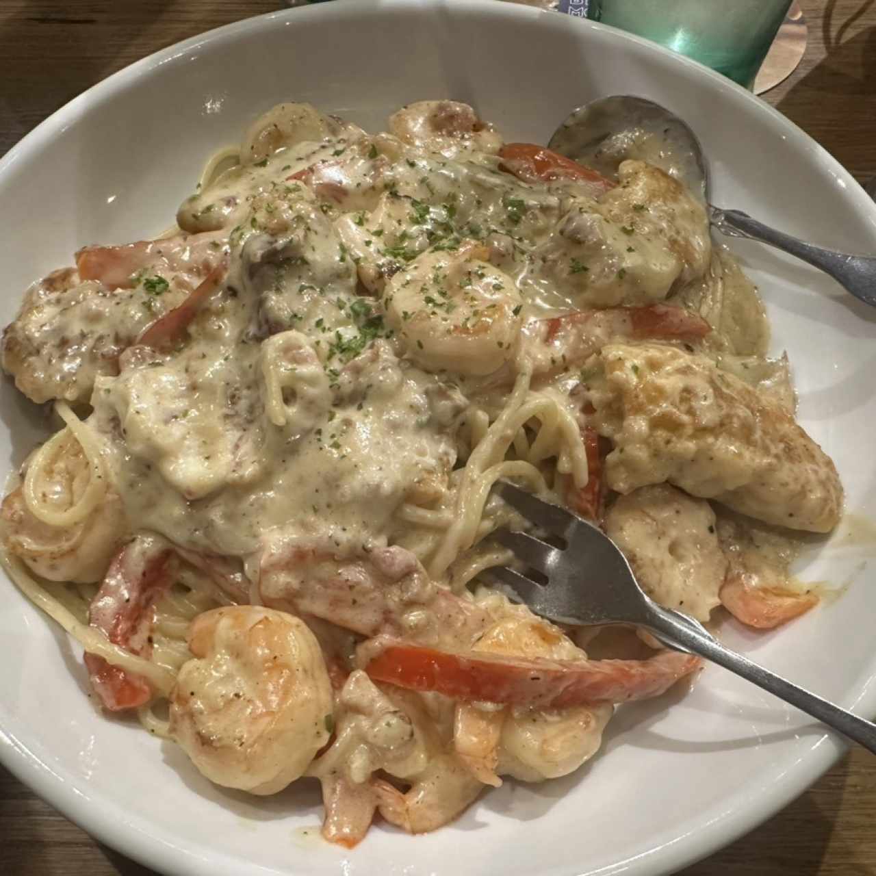 Chicken & Shrimp Carbonara