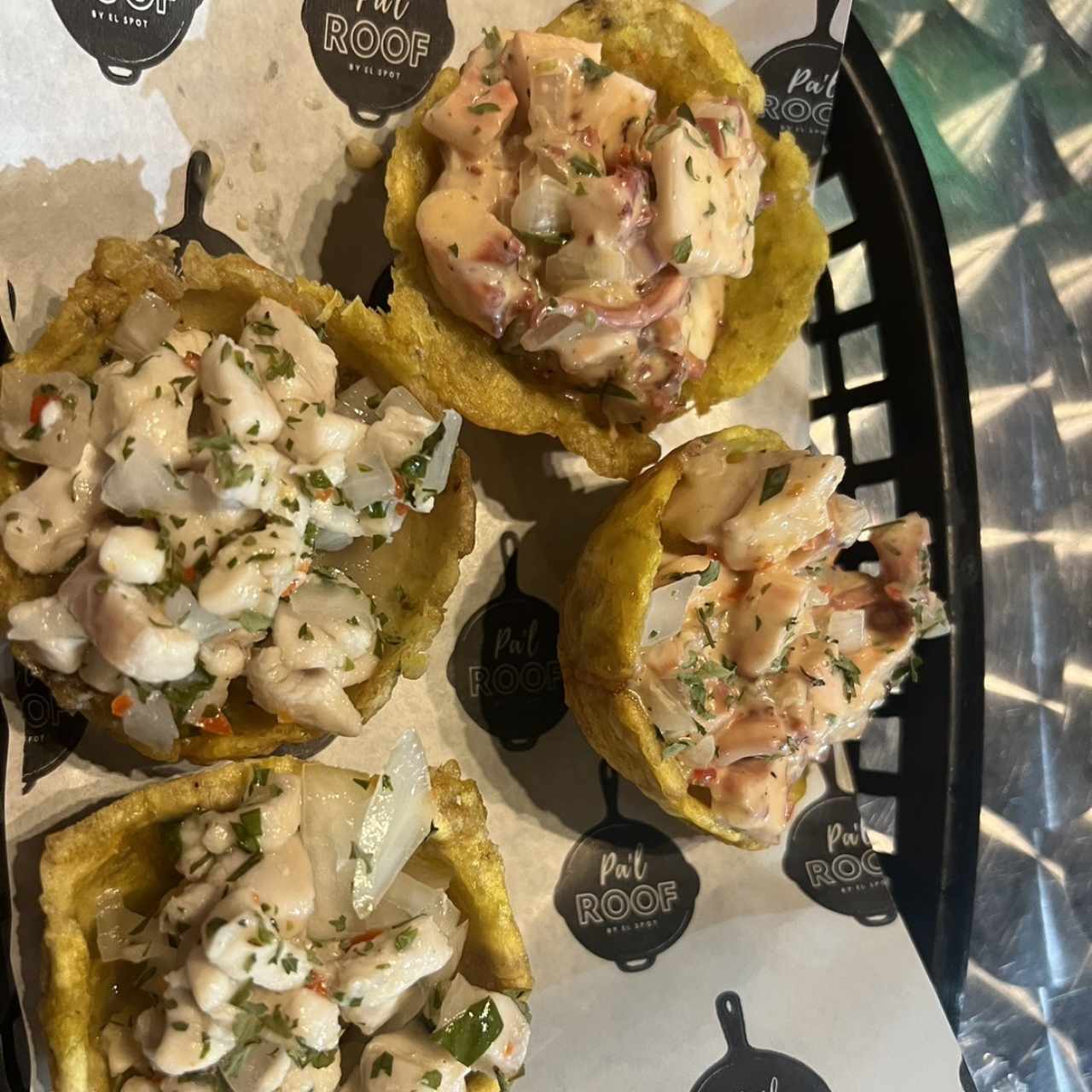 Canastitas de ceviches mixtos 