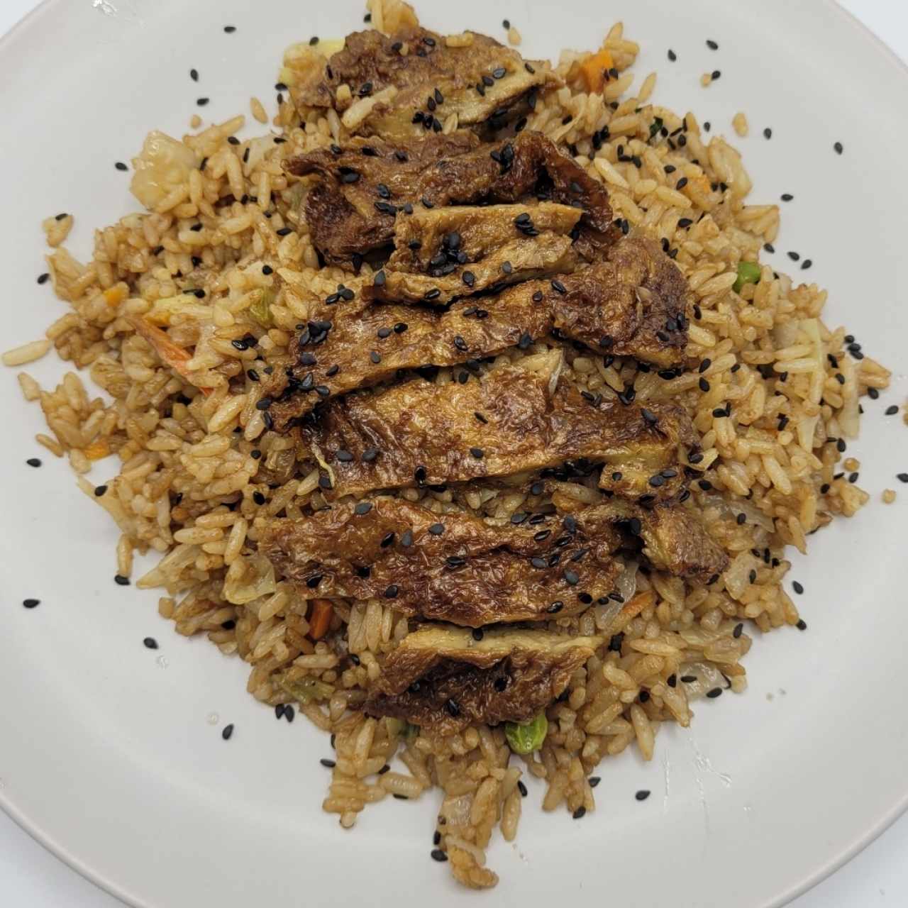 Arroz oriental con Seitán 