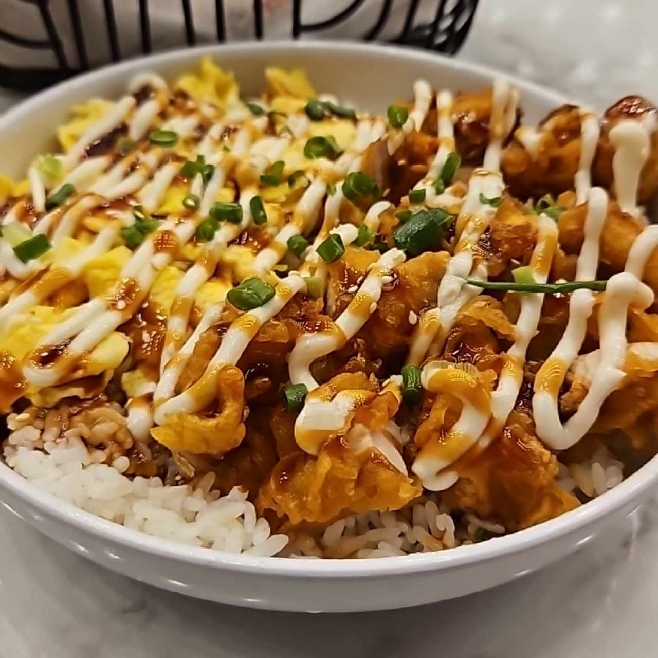 chicken mayo rice bowl