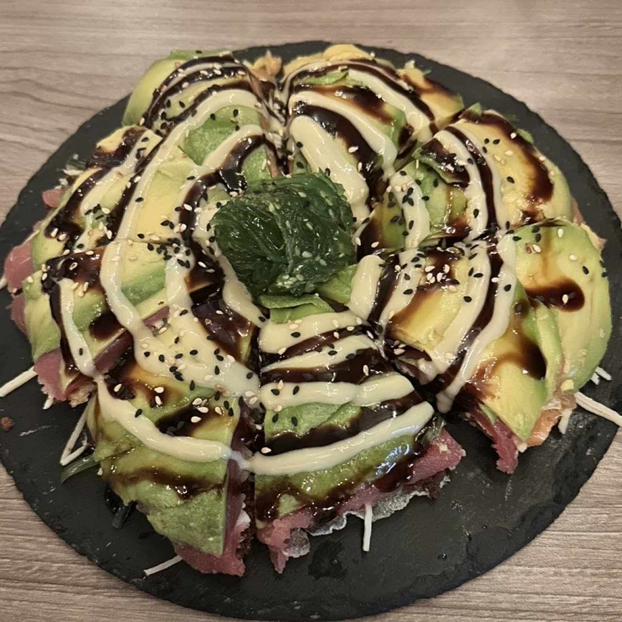 Sushi pizza para compartir