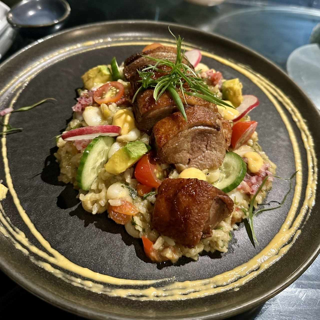 Pato con arroz guisado