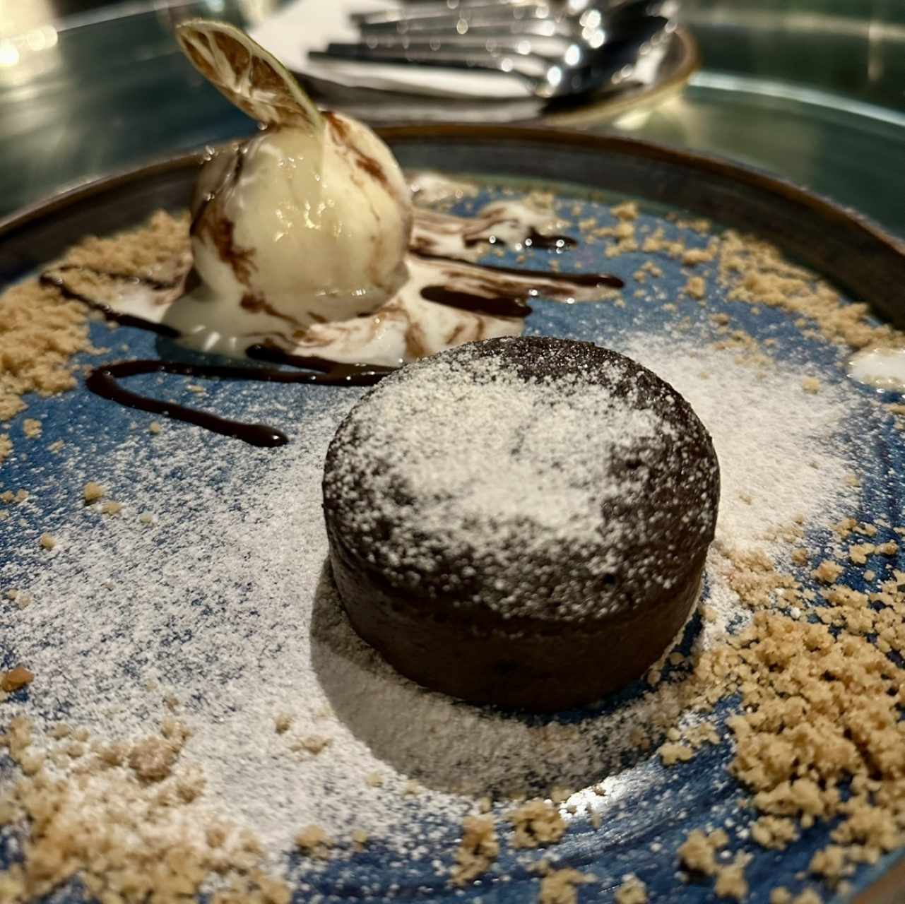 lava cake de chocolate