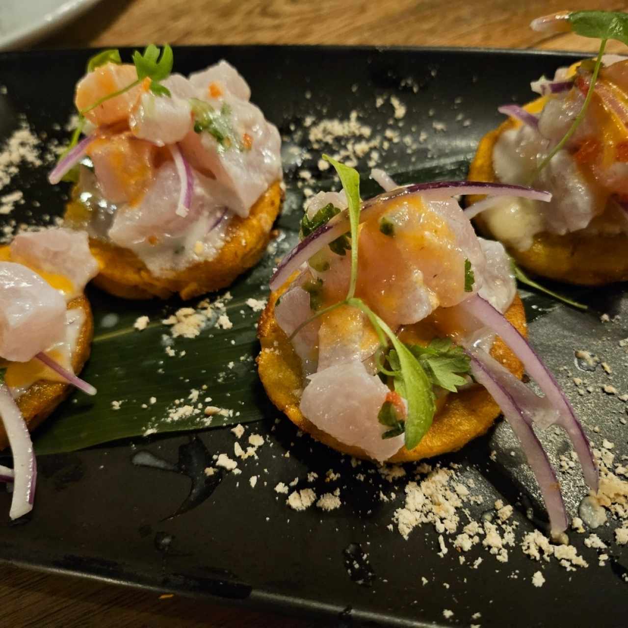 Patacones Cevichados