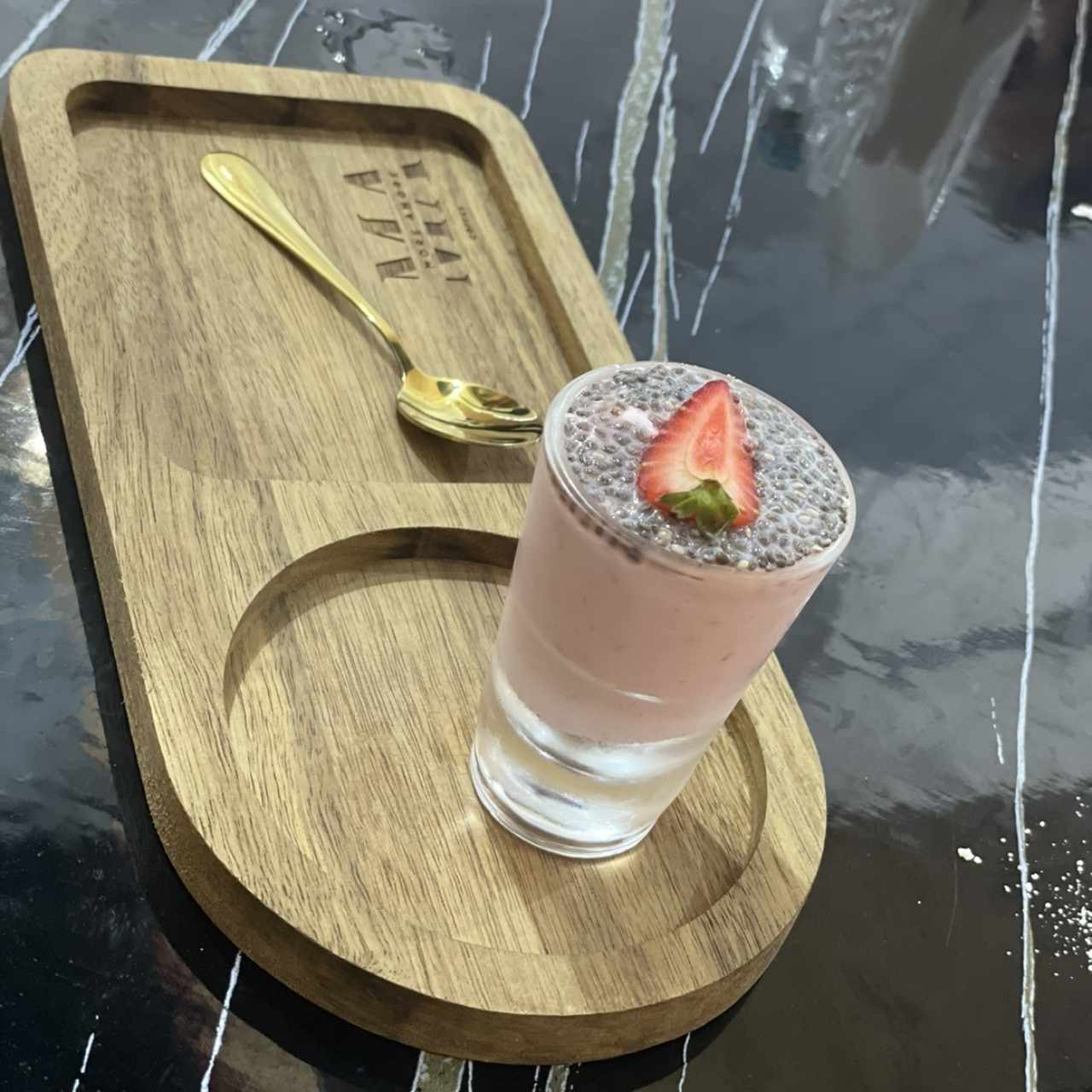 Mousse de fresas y chia