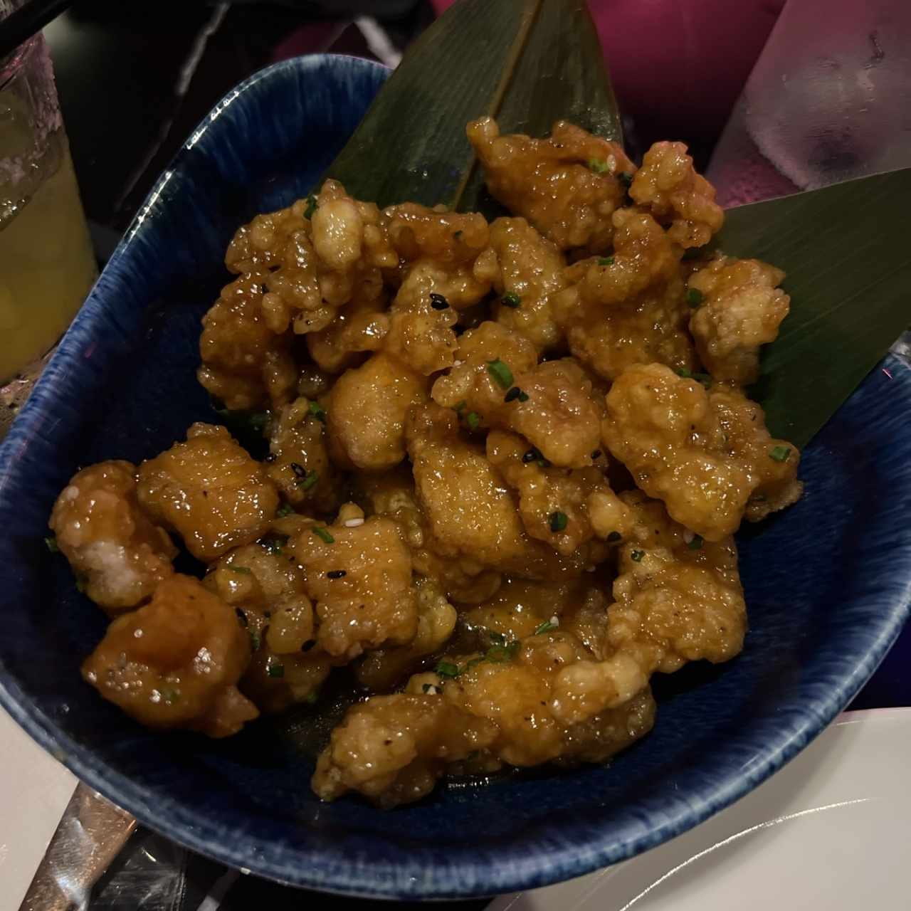 Popcorn chicken orange