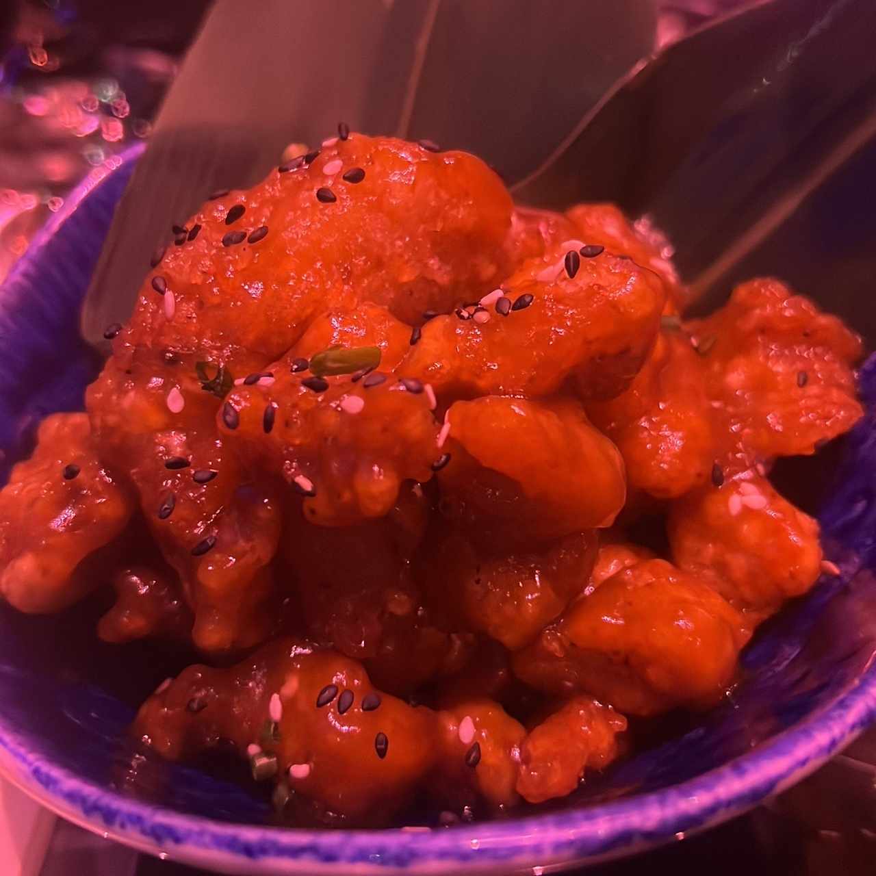 Orange chicken popcorn 