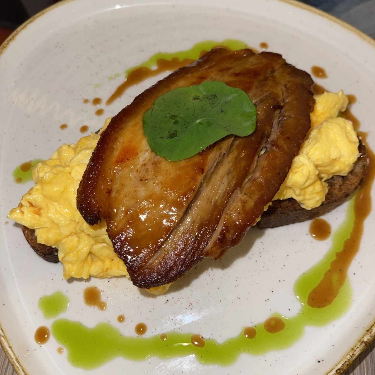 Pork belly toast