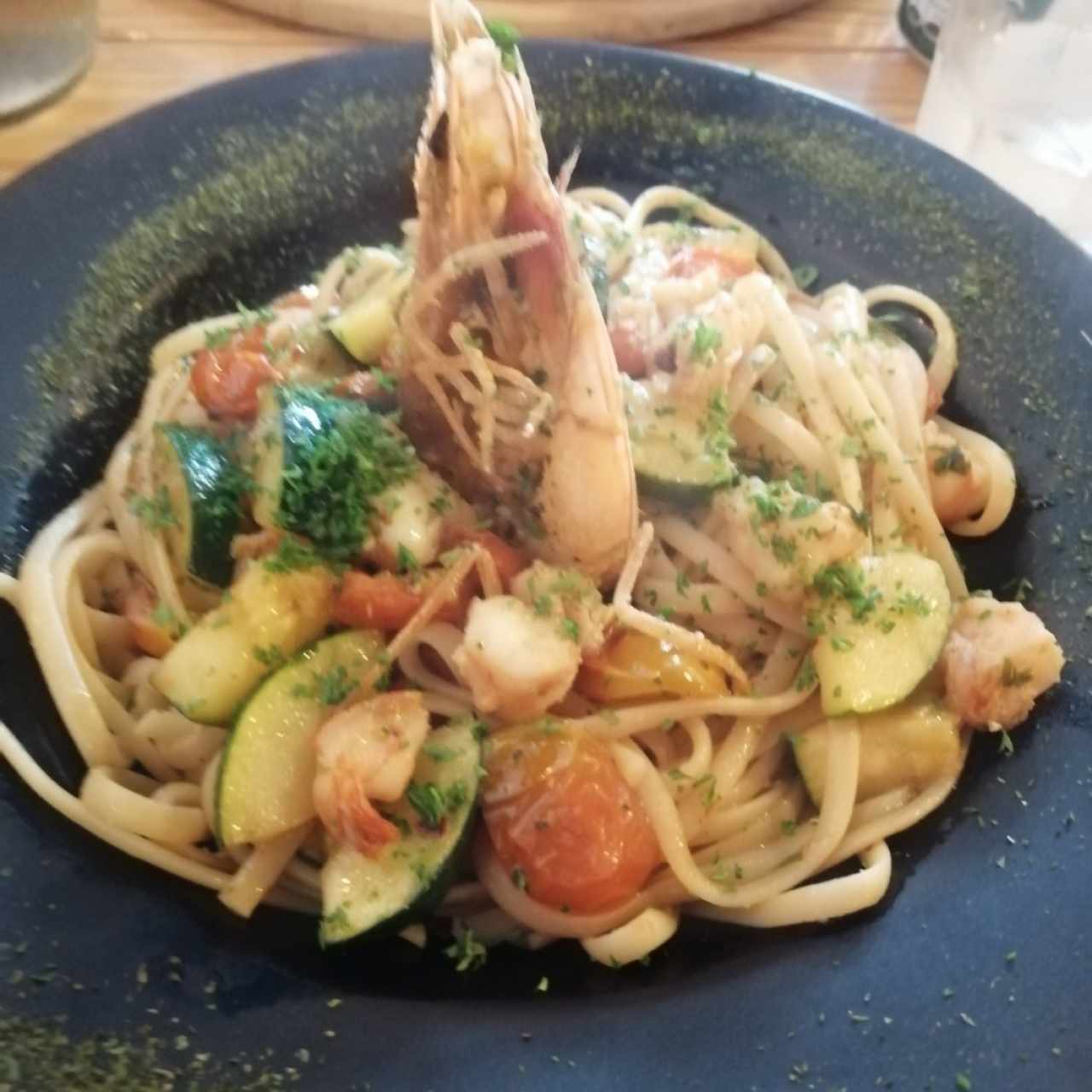 Linguine con Gamberoni