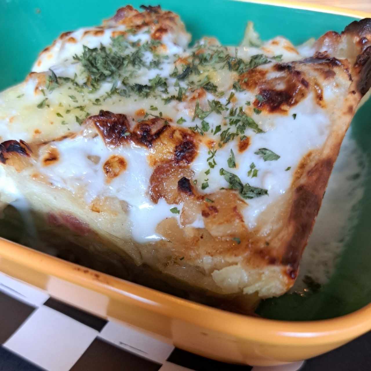 Lasagna de pollo. 