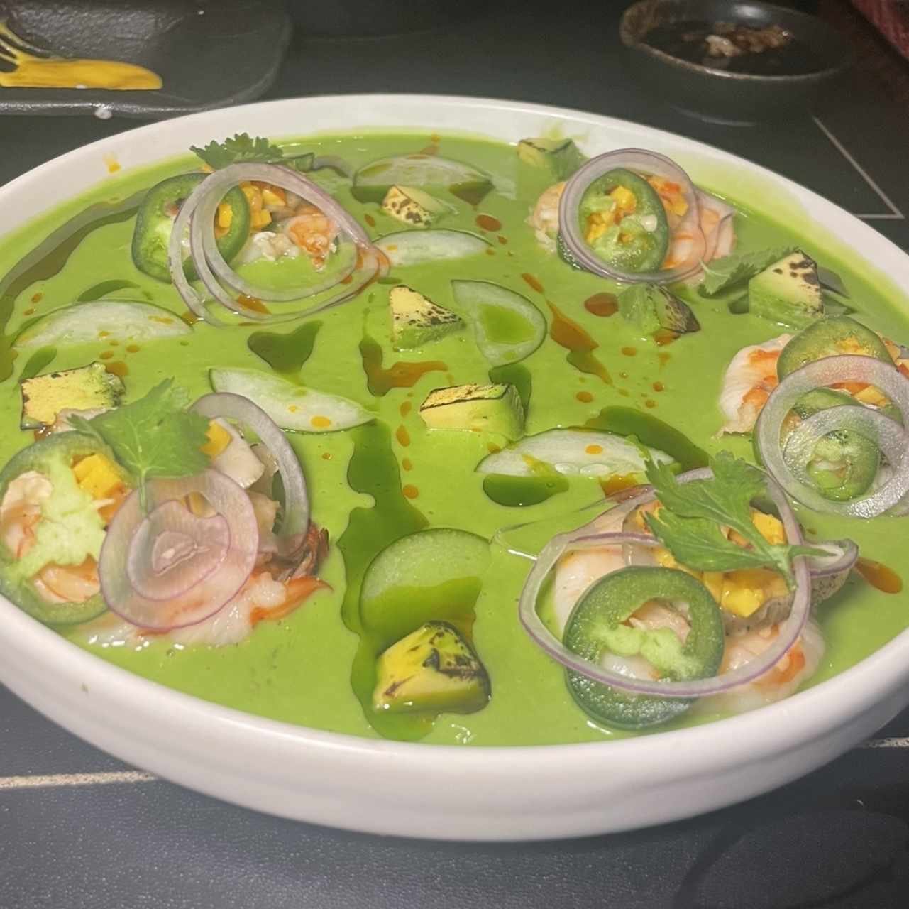 Aguachile de langostinos