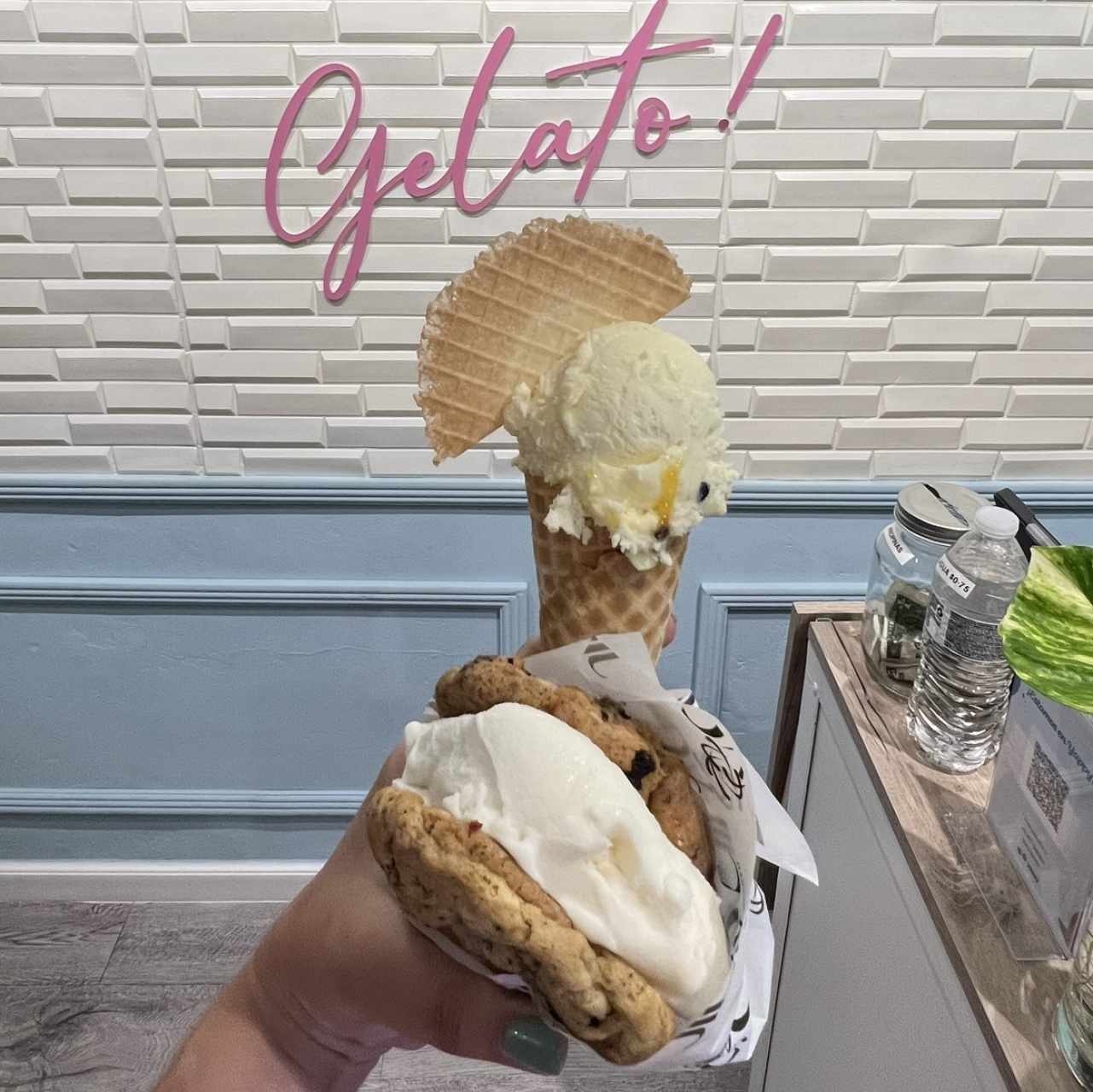 Cono de Helado y Galleta de Helado