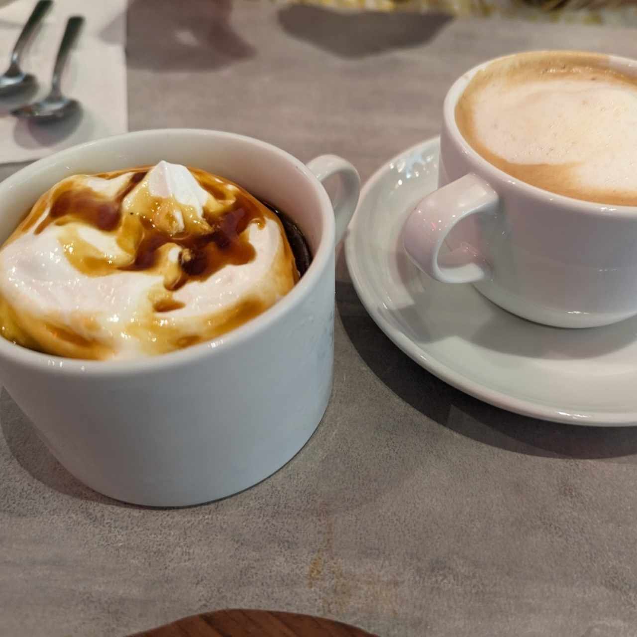 Flan de café y capuchino