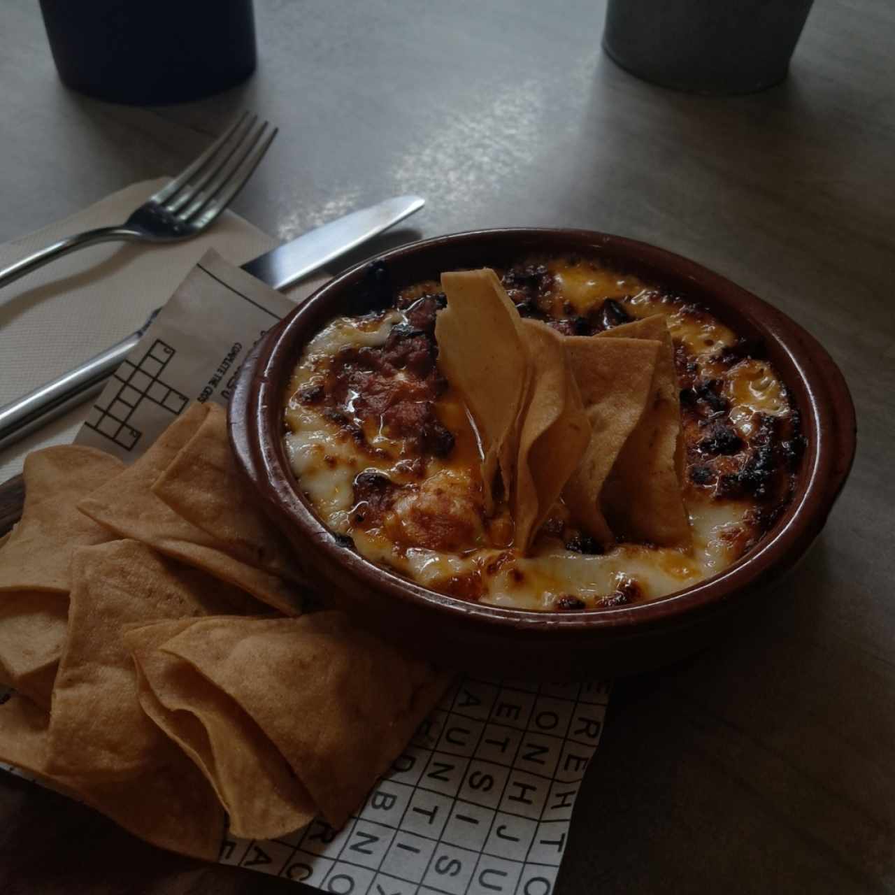 Queso Fundido y Chorizo Tableño