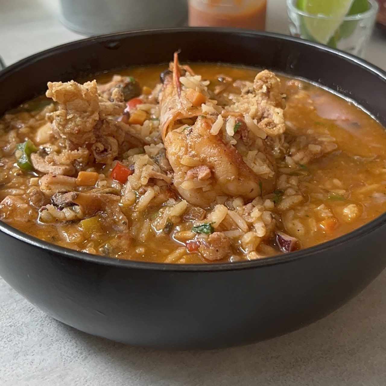 Guacho de mariscos