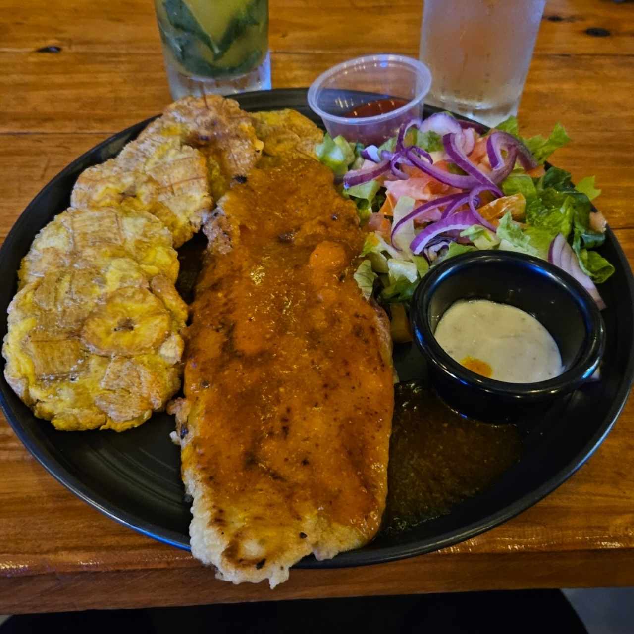 filete de pescado al ajillo