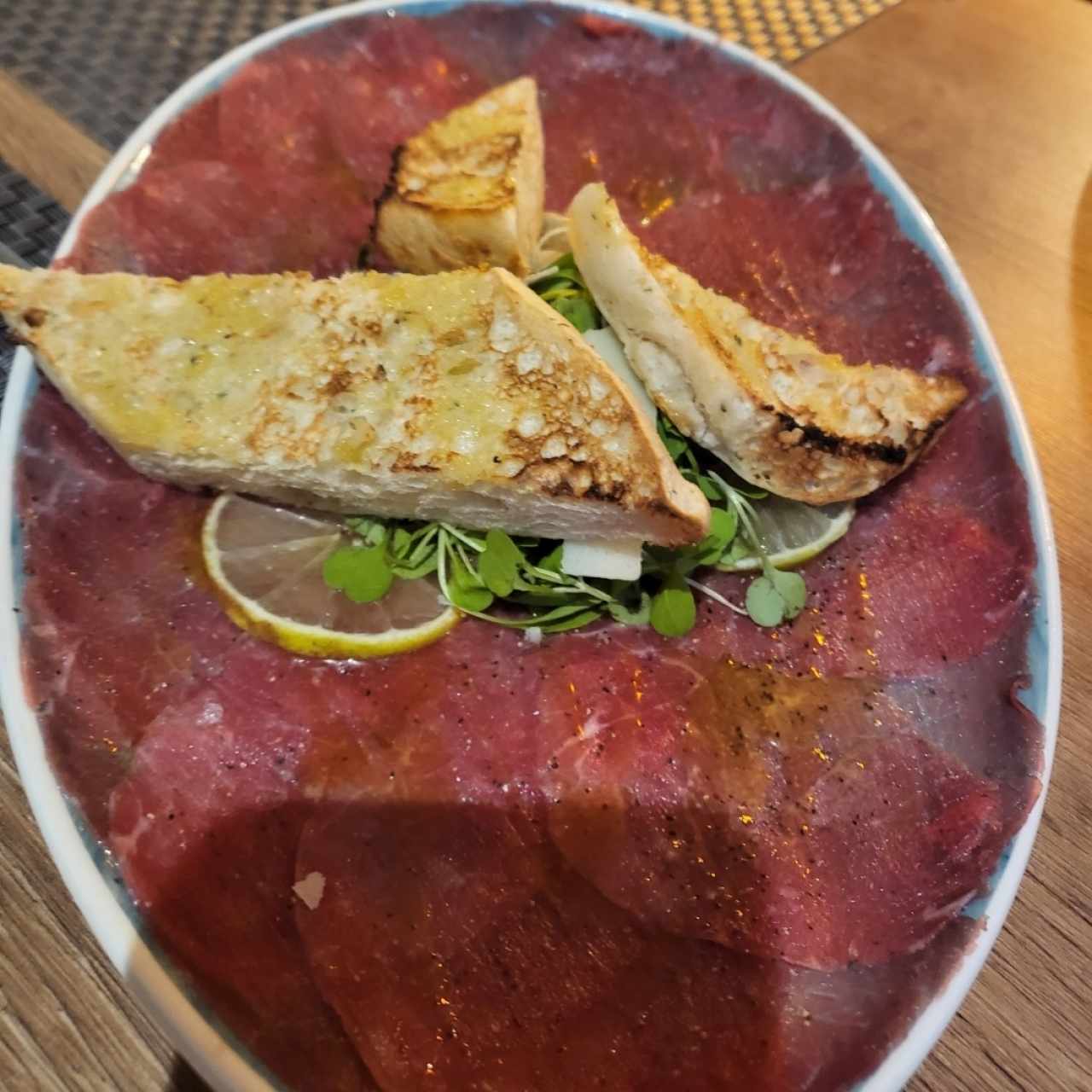 carpaccio de res