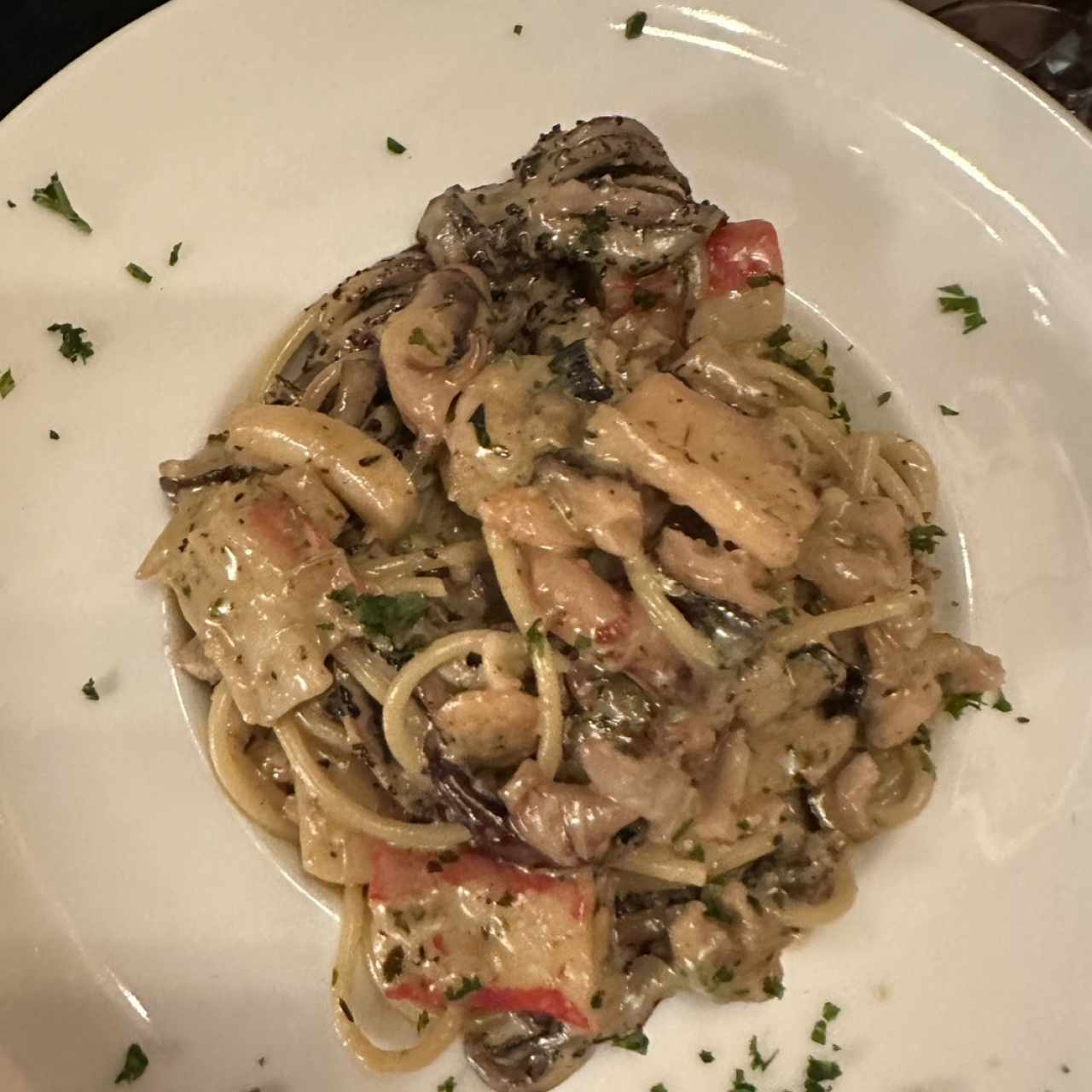 Spaghetti con mariscos 