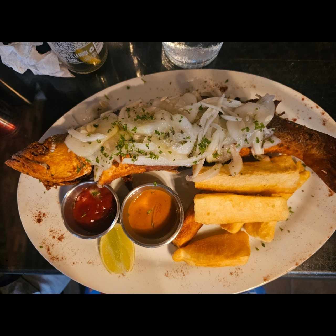 corvina frita al escabeche