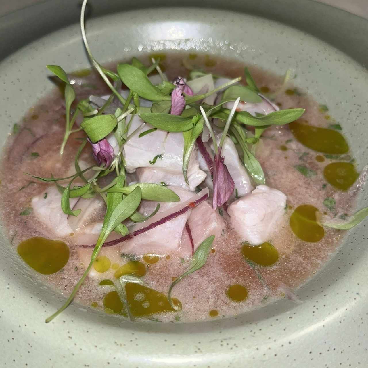 Ceviche de kampachi y sandía 