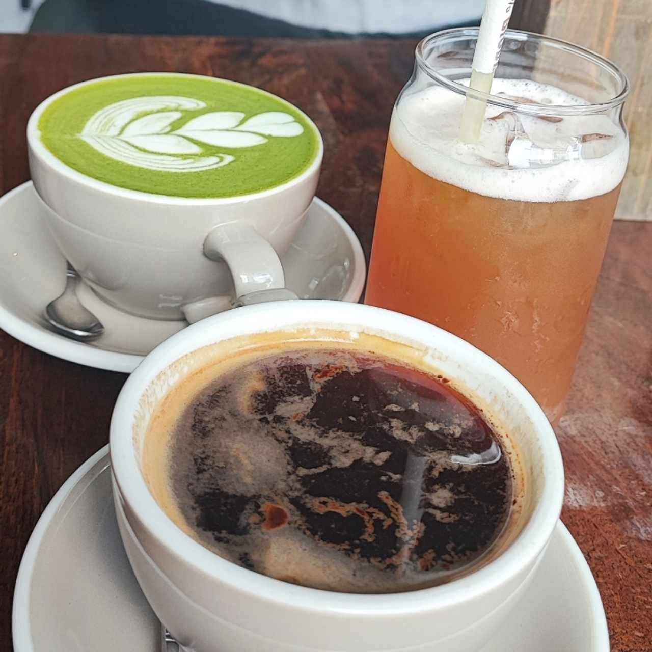 kombucha
café americano
te matcha 