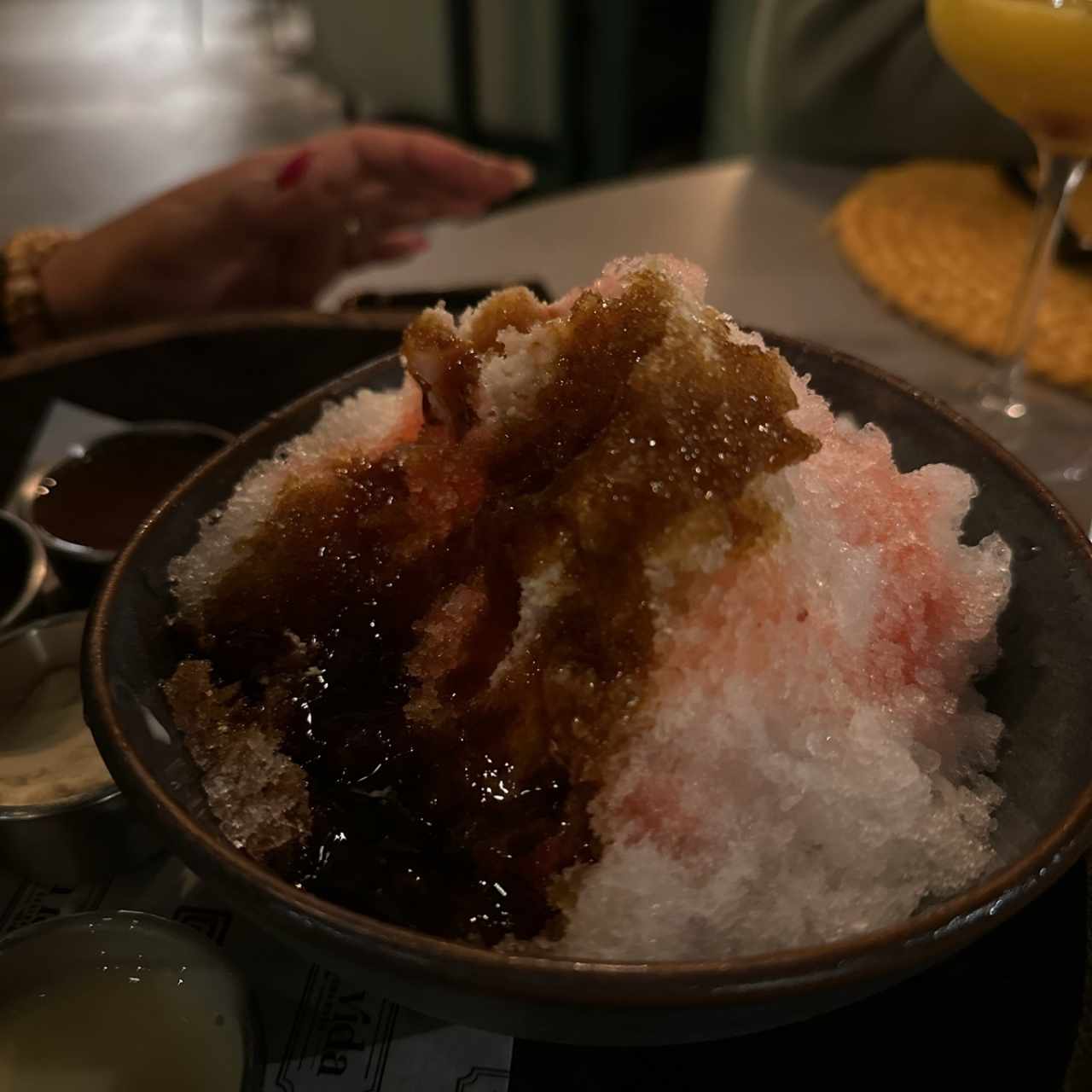 Raspado con miel de caña 